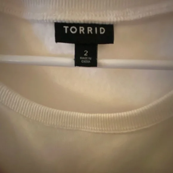 Torrid Cream and Green Crewneck Sweater with Scenic Landscape - Picture 5 of 6